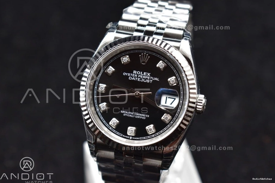 Black Edition Dial Bracelet Steel VS 126234 1:1 TechFriendly 410 Best SS VSF Jubilee 36 904L DateJust Diamond On 0412
